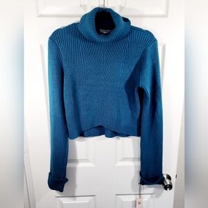 NWT SINCERELY JULES RIBBED CROP TURTLENECK SWEATER SIZE XL